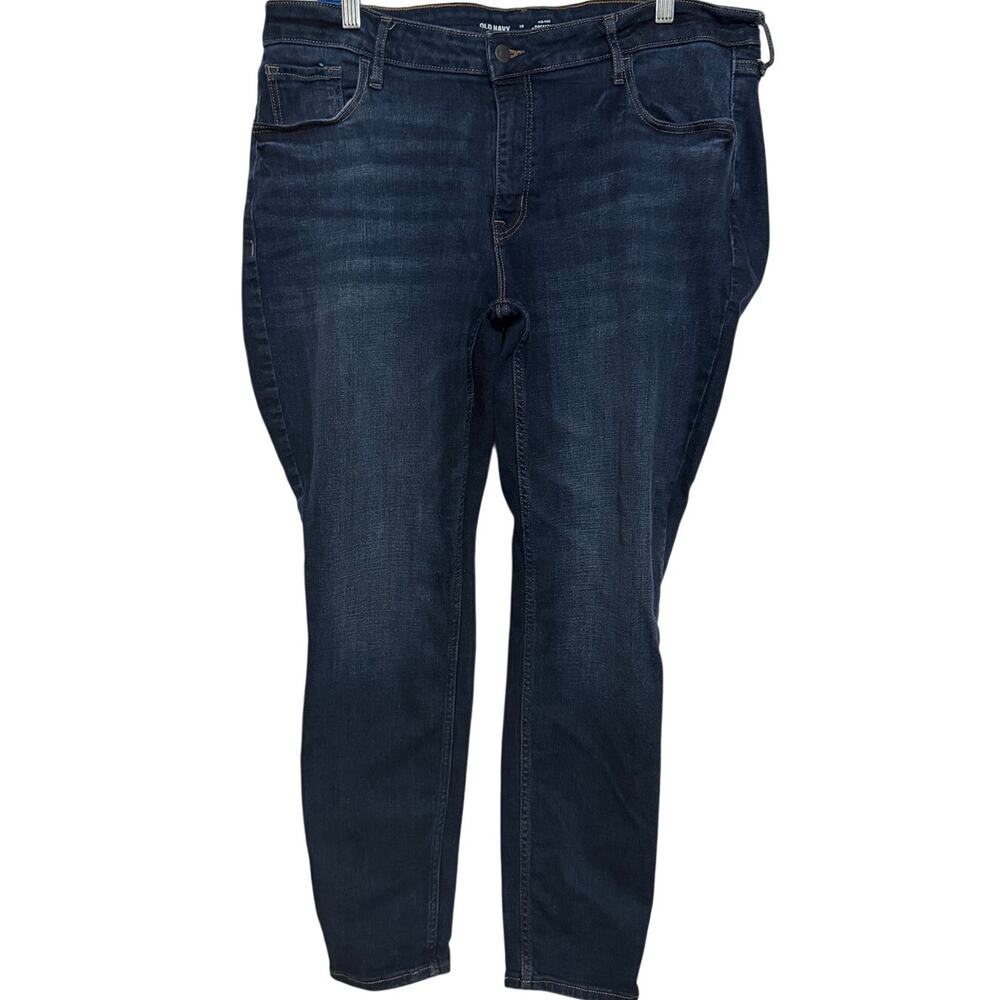 Old Navy Women's Rockstar Super Skinny Mid-Rise Med Wash Blue Jeans Size 18